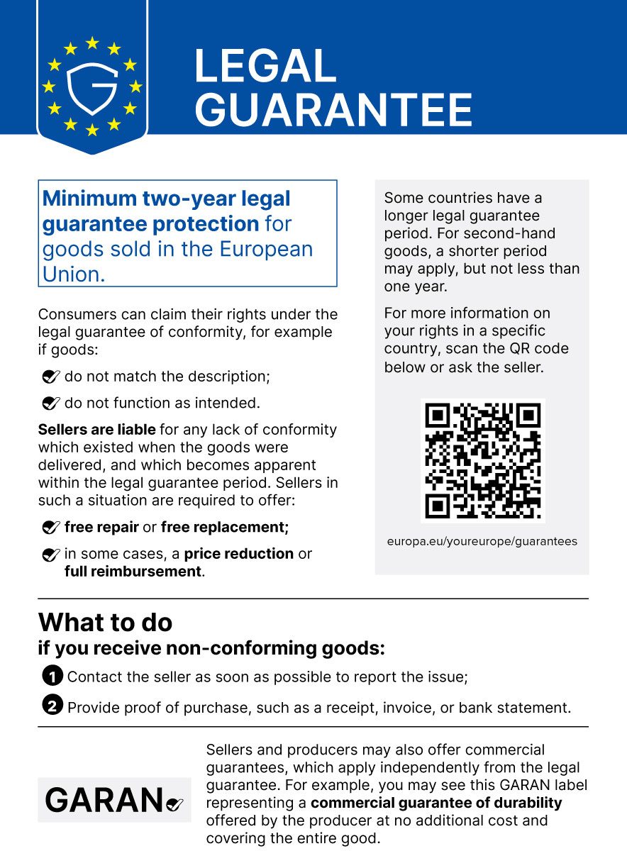 EU Harmonised Legal Guarantee Notice