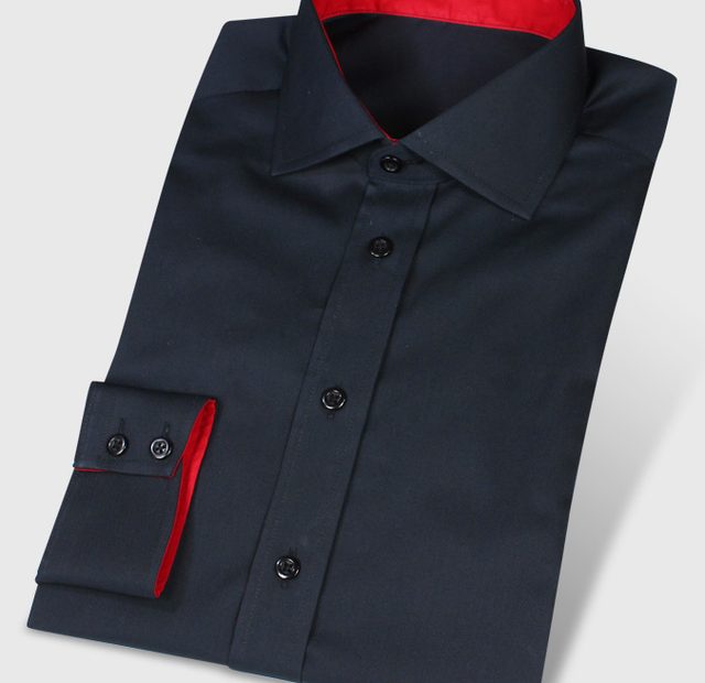 Black Shirt with Red Contrasting Color – Template image