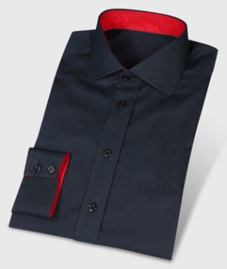 Black Shirt with Red Contrasting Color