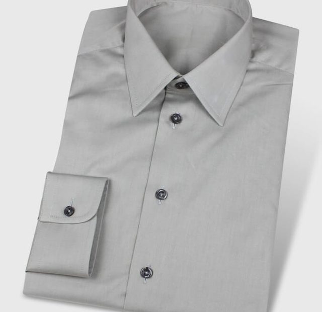 Elegant Kent Collar Shirt Mediumgrey – Template image