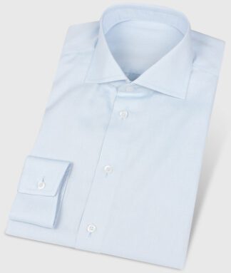 Hellblaues Businesshemd aus Baumwollmischgewebe