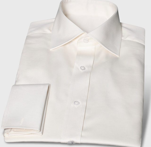 Elegantes festliches Hemd cremefarben – Vorlagenbild