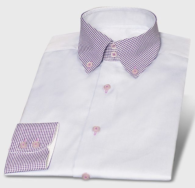 Trendiges Designhemd Flieder – Vorlagenbild