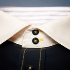 Black Design Shirt with Cutaway Collar 2-Buttons Non-iron – Preview 3