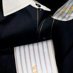 Black Design Shirt with Cutaway Collar 2-Buttons Non-iron – Preview 4