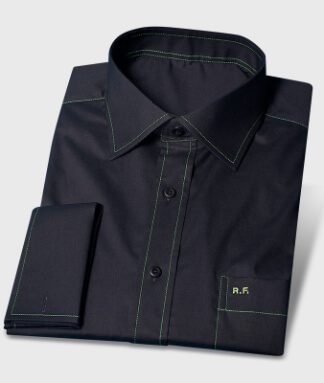 Black Shirt Non-iron with Flashy Thread Color