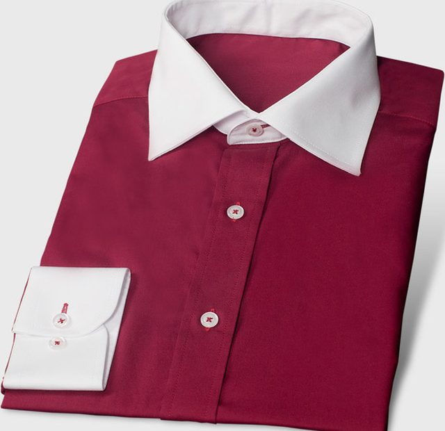 Klassisches Hemd in elegantem Rot – Vorlagenbild