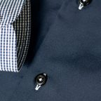 Ausgefallenes Designhemd Karo Blau, easycare – Vorschau 5