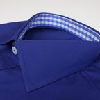Sportliches Freizeithemd in kräftigem Blau und Vichykaro – Vorschau 5