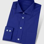 Blue Cutaway Collar Shirt and Double Botton Cuff – Preview 1