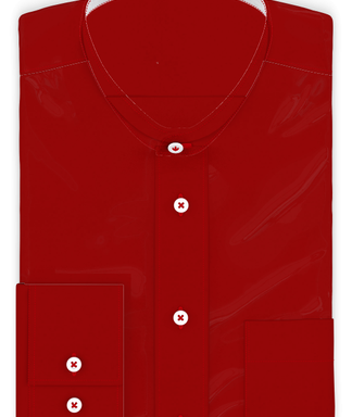 Popeline Baumwolle Tomatenrot Freizeithemd