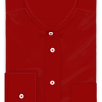 Popeline Baumwolle Tomatenrot Freizeithemd – Vorschau 1