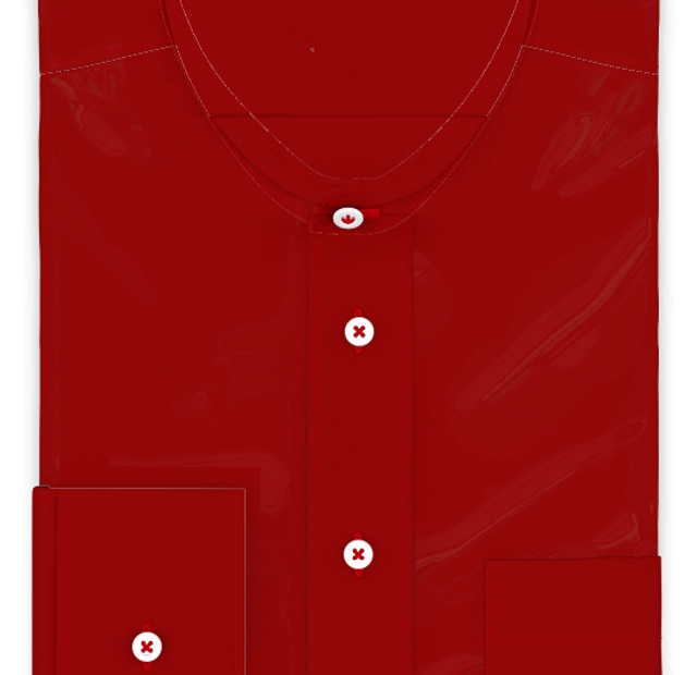 Popeline Baumwolle Tomatenrot Freizeithemd – Vorlagenbild