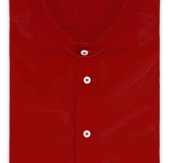 Popeline Baumwolle Tomatenrot Freizeithemd Kurzarm – Vorlagenbild