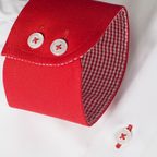 Bügelfreies Designhemd Weiß Rot – Vorschau 5