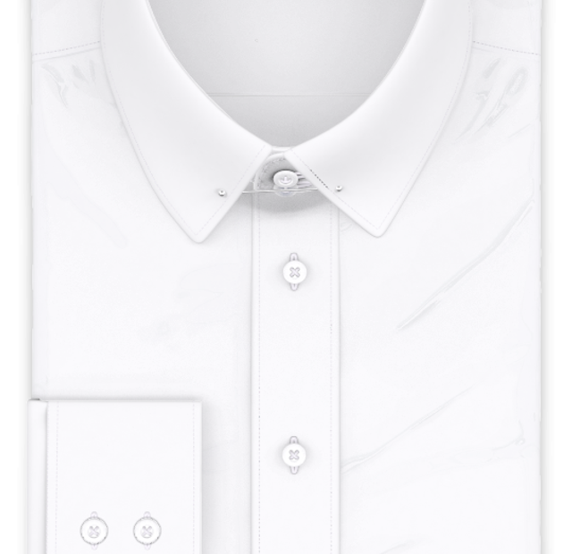 Popeline weiß easy-care Festliches Hemd – Vorlagenbild