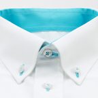 Weißes Hemd mit türkis als Kontrastfarbe – Vorschau 2