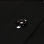 Black shirt with different buttonhole colour and button thread – Preview 4