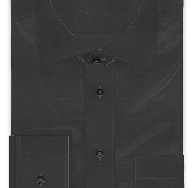 Twill Dunkelgrau easy-care Freizeithemd – Vorlagenbild