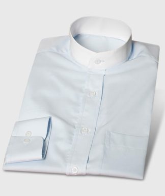 Ungewöhnliches Businesshemd hellblau bügelfrei