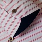 Streifenhemd mit dunkelbraunen Extras – Vorschau 5