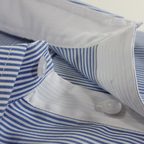 Elegant Shirt with Cutaway Collar and blue white stripes – Preview 4