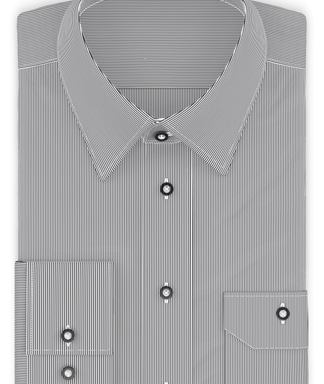 Zündholzstreifen Baumwolle Schwarz Trachtenhemd