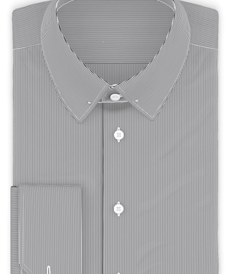 Zündholzstreifen Baumwolle Schwarz Festliches Hemd