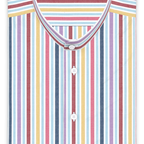 Multicolor gestreift Freizeithemd Kurzarm – Vorschau 1