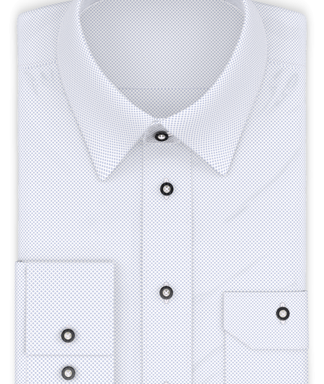 Popeline Blau gepunktet Trachtenhemd