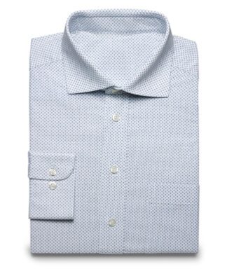 Blau gepunktetes Business- oder Trachtenhemd