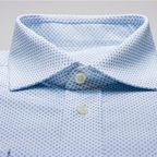 Blau gepunktetes Business- oder Trachtenhemd – Vorschau 2
