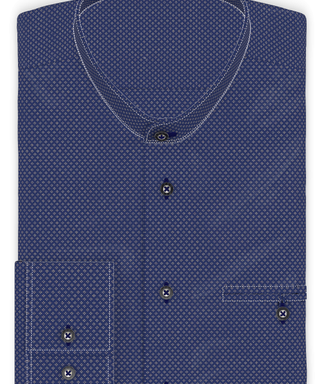 Popeline Weiß gepunktet Trachtenhemd