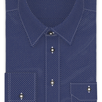 Popeline Weiß gepunktet Trachtenhemd – Vorschau 1