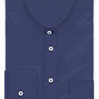 Popeline Weiß gepunktet Freizeithemd – Vorschau 1