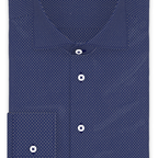 Popeline Weiß gepunktet Freizeithemd – Vorschau 1