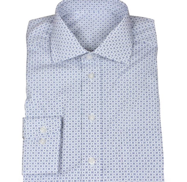 Blau gemustertes Hemd – Vorlagenbild