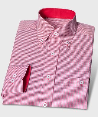 Kleinkariertes Hemd mit roten Innenfarben