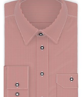 Baumwolle Rot kleinkariert Trachtenhemd
