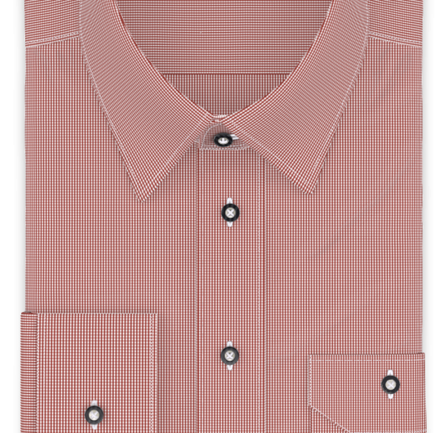 Baumwolle Rot kleinkariert Trachtenhemd – Vorlagenbild