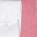 Shirt White Red Vichy Checks with Whte Collar and White Cuffs – Preview 4