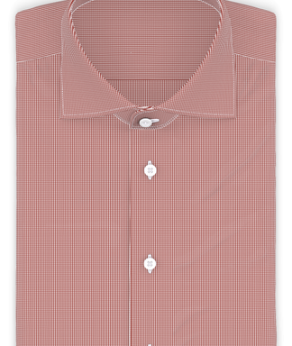 Baumwolle Rot kleinkariert Freizeithemd Kurzarm