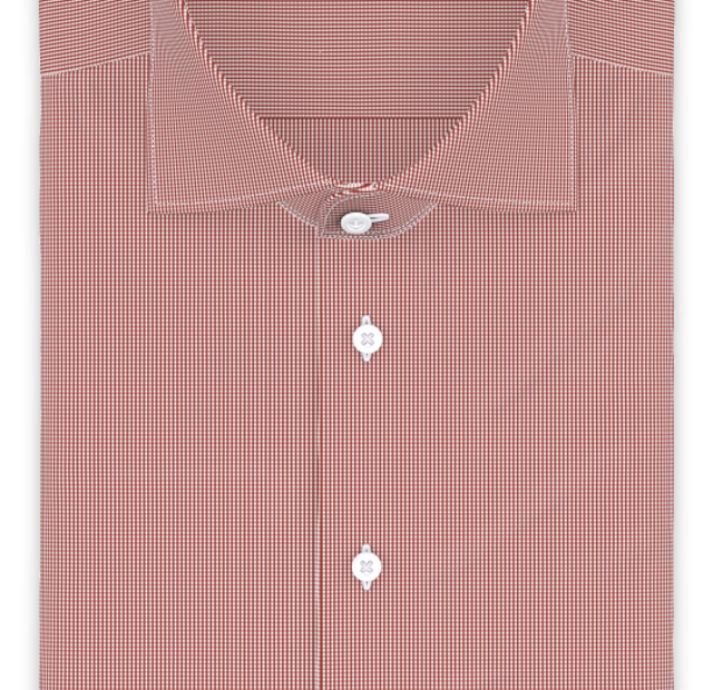Baumwolle Rot kleinkariert Freizeithemd Kurzarm – Vorlagenbild