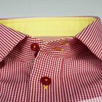 Red White Checkered Shirt with Shark Collar and Yellow Accents – Preview 2