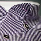 Modern Designed Trachten Shirt in Trendy Lilac with Horn Buttons – Preview 2
