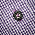 Modern Designed Trachten Shirt in Trendy Lilac with Horn Buttons – Preview 4
