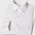 Rot-kariertes Button-Down-Hemd – Vorschau 1