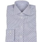 Dunkelblau Rot gemustertes Hemd – Vorschau 1