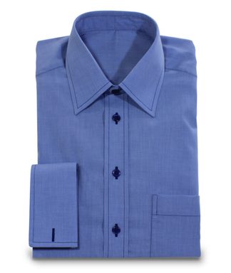 Kent-Kragen-Hemd blau