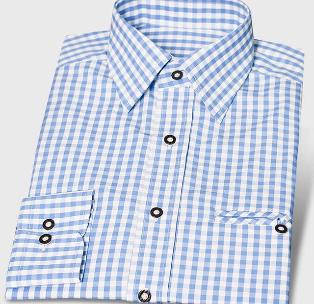 Trachtenhemd Karo Blau – Vorlagenbild